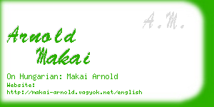 arnold makai business card